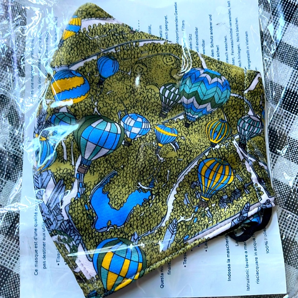 Tory Burch face mask.